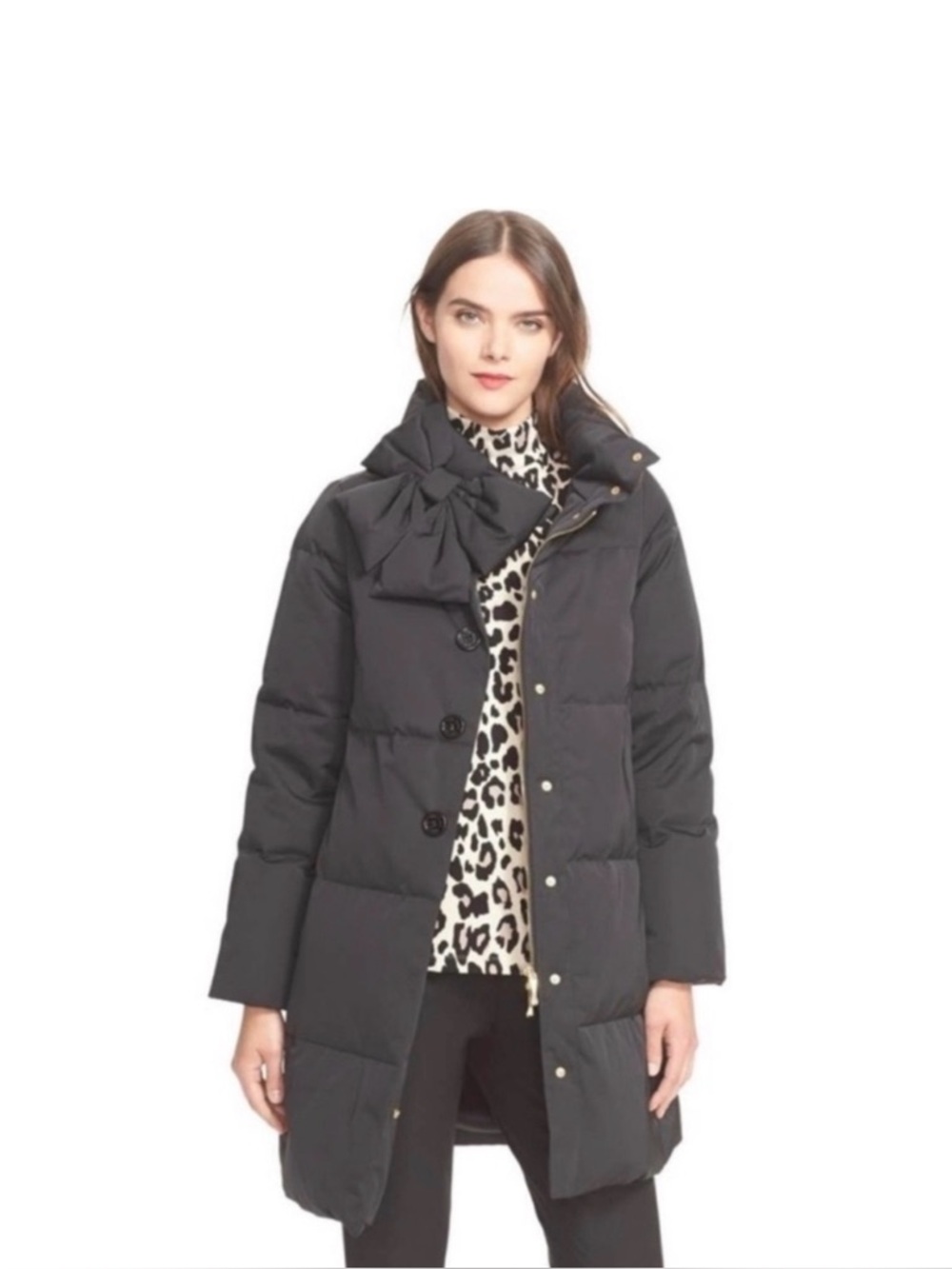 Kate Spade bow puffy down puffer coat